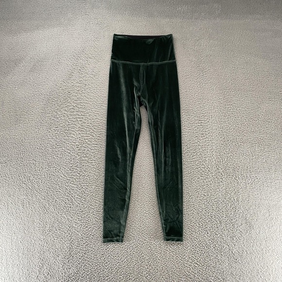 Beyond Yoga Pants - Beyond Yoga Leggings‎ Womens Small Green Velvet High Rise Stretch Activewear USA